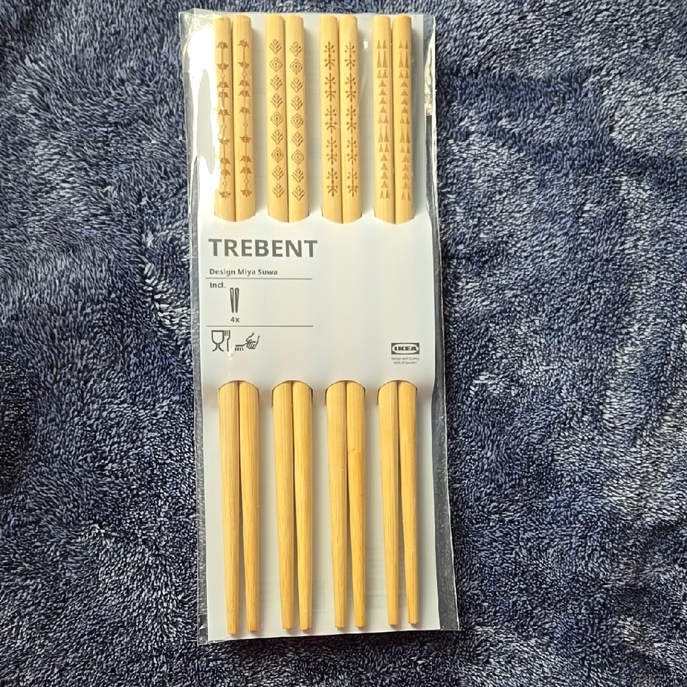 IKEA TREBENT Bamboo Chopsticks Set